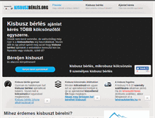 Tablet Screenshot of kisbuszberles.org